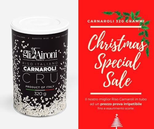 Riso Carnaroli CRU in tubo 320 grammi Christmas Special Sale