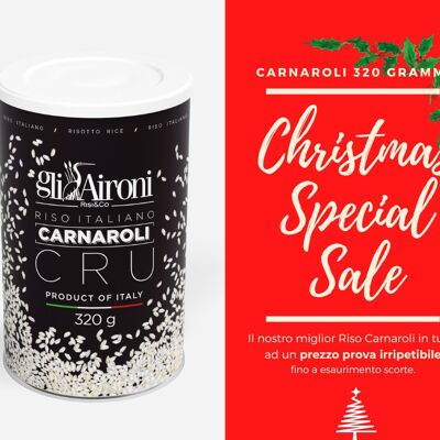 Arroz Carnaroli CRU en tubo 320 gramos Venta Especial Navidad