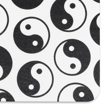 Tapis de bain antidérapant en pierre blanche Yin Yang 3