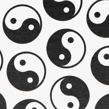 Tapis de bain antidérapant en pierre blanche Yin Yang 4