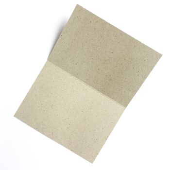 Carte pliée en papier d'herbe, branche de pin 4