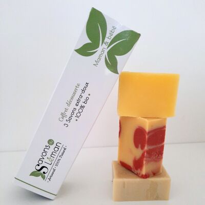 3 organic discovery soaps for Mom & Baby