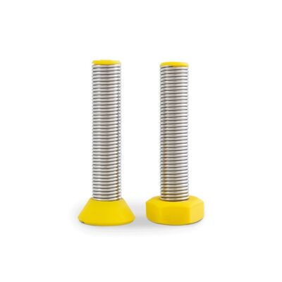 "Bend her!" Salt & Pepper Shakers Set of 2 Color, silicone caps yellow
