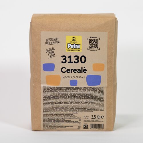 PETRA 3130 Cerealè - Miscela naturale di fiocchi d'avena, crusca di grano tenero e farina di segale 2,5 kg