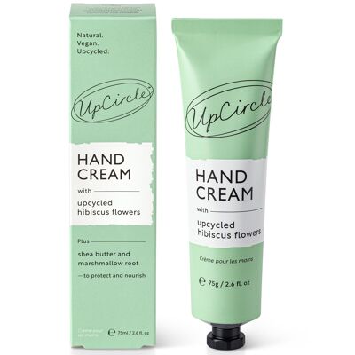 Crema de manos vegana sin plástico con ácidos de flores de hibisco reciclados
