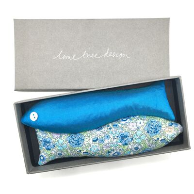 Coffret Aigue Marine de 2 Poissons Lavande Made with Liberty