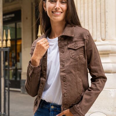 "Roseline" Slim Jacket - BROWN