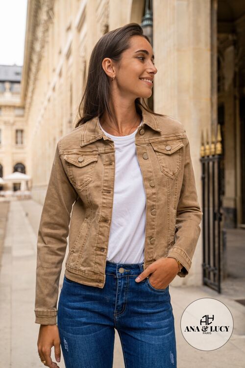 Veste Slim "Roseline" - TAN