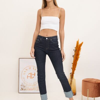 Jeans Regular "Bénédicte" - Ourlet Effiloché