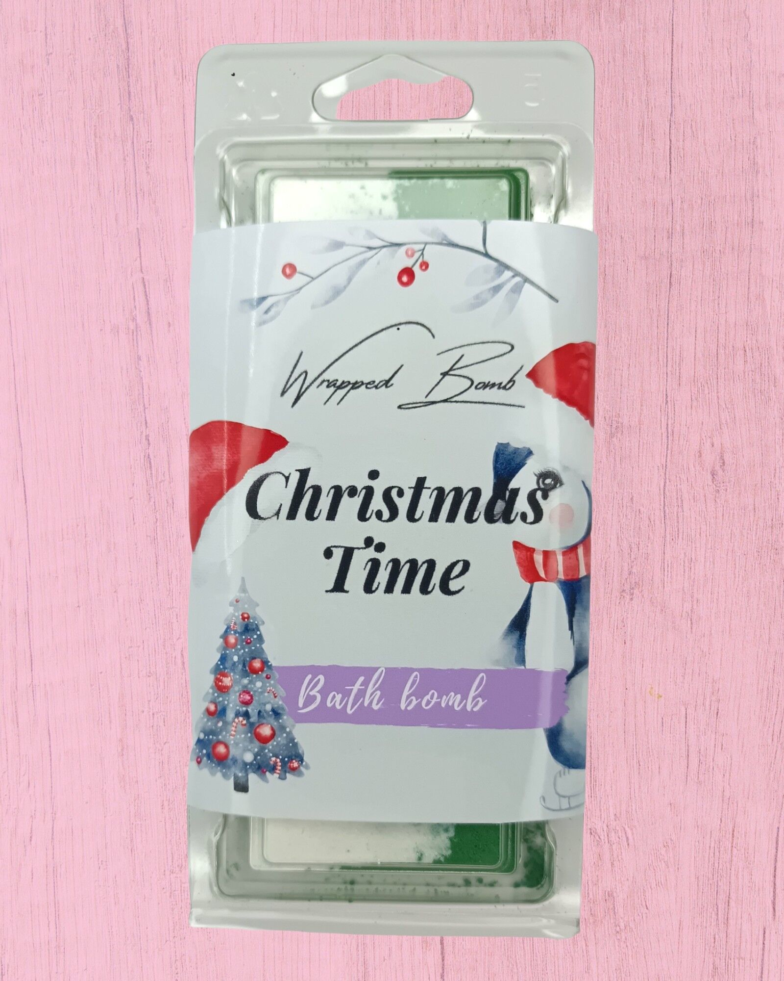 Badebombe zur Weihnachtszeit