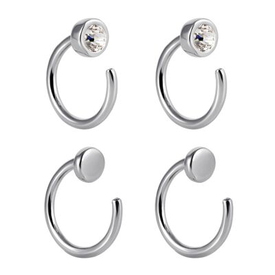 Hooks FIVE-TO-SEVEN Silver & White (4 pieces)