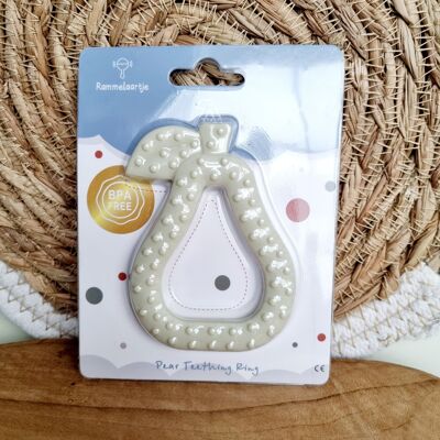 Silicone Teether Pear - Beige