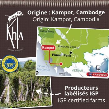 Poivre noir de Kampot IGP - Palme 50g 4