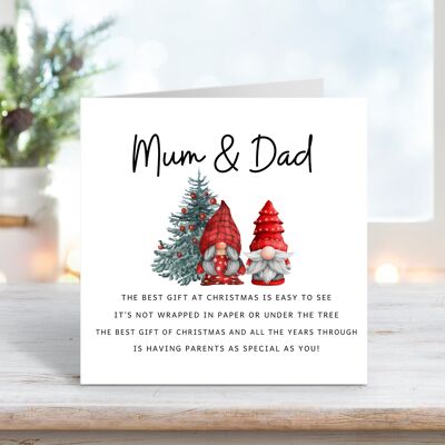 Mum & Dad Gonk Christmas Card