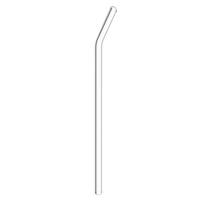 Curved glass straw