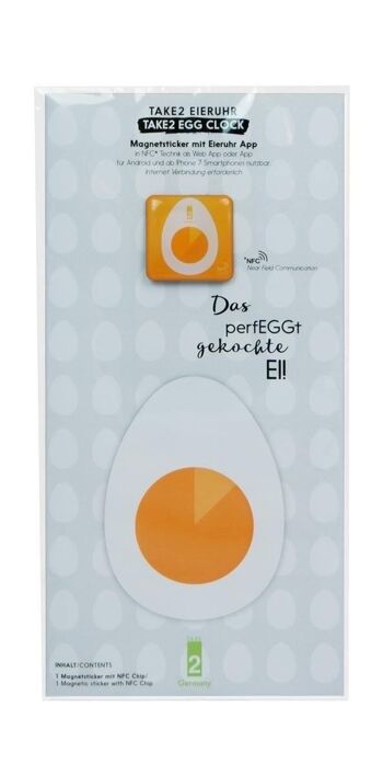 Autocollant magnétique "Take2 egg timer" avec application minuterie 3