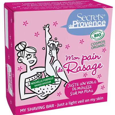 PAIN A RASER FEMME certifié bio - au Beurre de Karité bio et à l'Aloe Vera bio