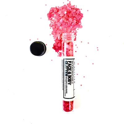 Mix di glitter grossi (rosa neon)