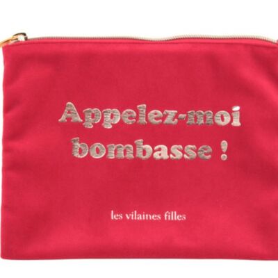 Gift idea: Velvet pouch Call me Bombasse
