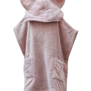 Serviette Poncho 5-10 ans. Rose poussiéreuse