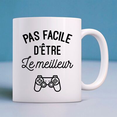 Mug blanc pas facile d'être le meilleur