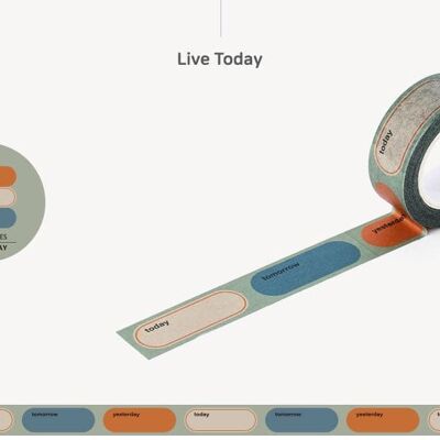 Livework Life & Pieces Masking Tape - Live Today