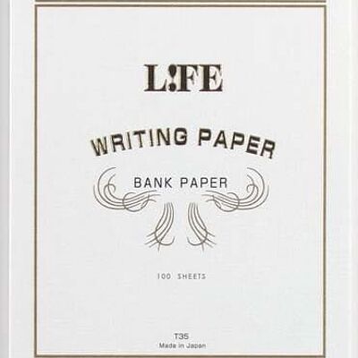 Life 'Bank' Writing Paper (100 sheets) - Small
