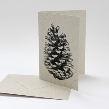 Mini carte en papier d'herbe, cônes 3