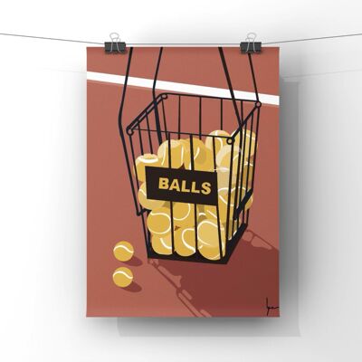 Affiche Balles de Tennis