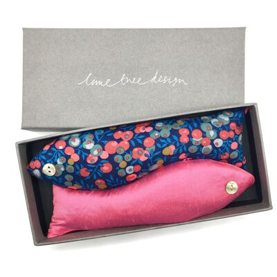 Cranberry Sauce Box of 2 Lavender Fish Made with Liberty Fabric