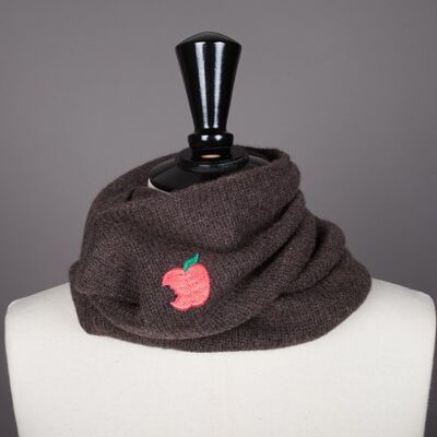 100% cashmere 4-ply fluffy knit snood