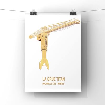 Affiche Nantes La Grue Jaune