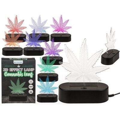 3D Light Cannabis Leaf 16cm