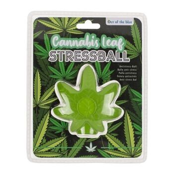 Balle anti-stress, feuille de cannabis, environ 7,5 x 7 cm, 2