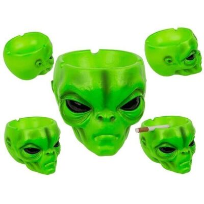 Ashtray, alien head, approx. 10 x 7 cm,