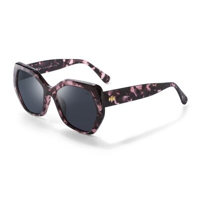 Hanukeii SoMa Black Polarized Sunglasses for women with motif