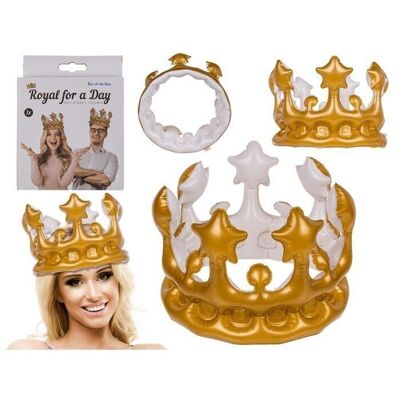 Inflatable crown approx. 23 cm in packaging
