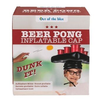 Casquette gonflable, jeu de bière-pong, 2