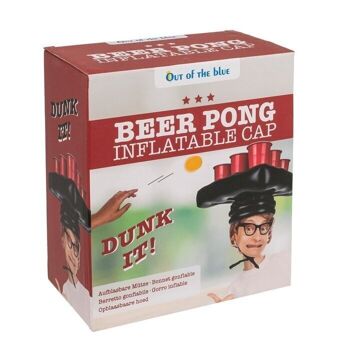 Casquette gonflable, jeu de bière-pong, 3