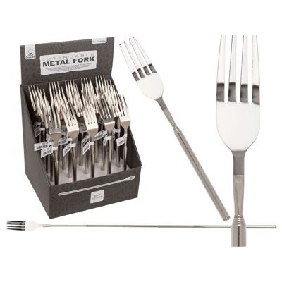Extendable metal fork, 62 cm,