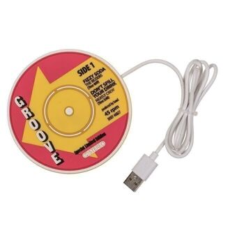 Disque vinyle chauffe-tasse avec câble de chargement USB 4