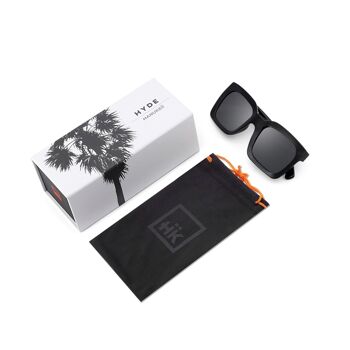 Hanukeii Hyde Polarized Sunglasses Black pour femme 4