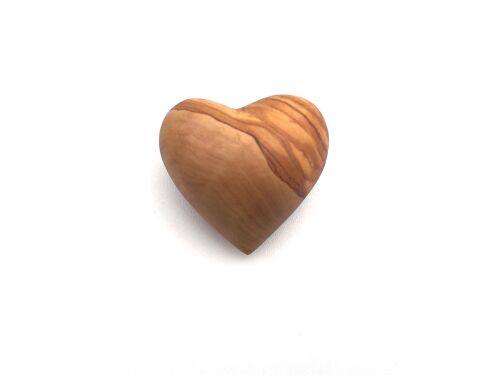 Herz handgeschnitzt 5 cm Deko-Herz handgemacht aus Olivenholz
