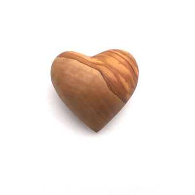 Corazón tallado a mano 5 cm Corazón decorativo de madera de olivo