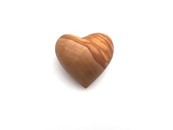 Coeur sculpté à la main 5 cm Coeur décoratif en bois d'olivier