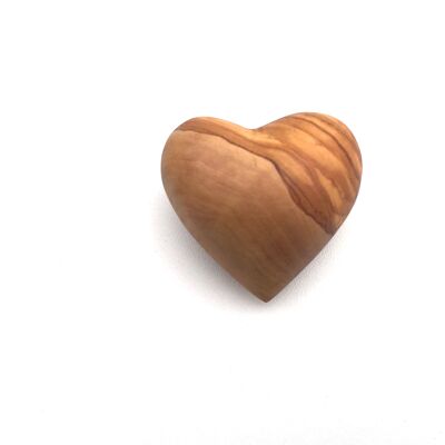 Coeur sculpté à la main 5 cm Coeur décoratif en bois d'olivier