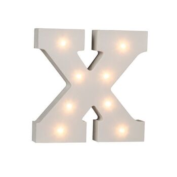 Lettre X lumineuse en bois, avec 8 LED, 2