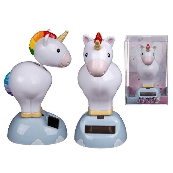 Figura mobile, unicorno, con cella solare,