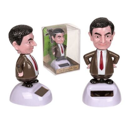 Posable figure, Mr. Bean, with solar cell,