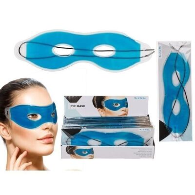 Blue eye mask with gel, approx. 24 cm,